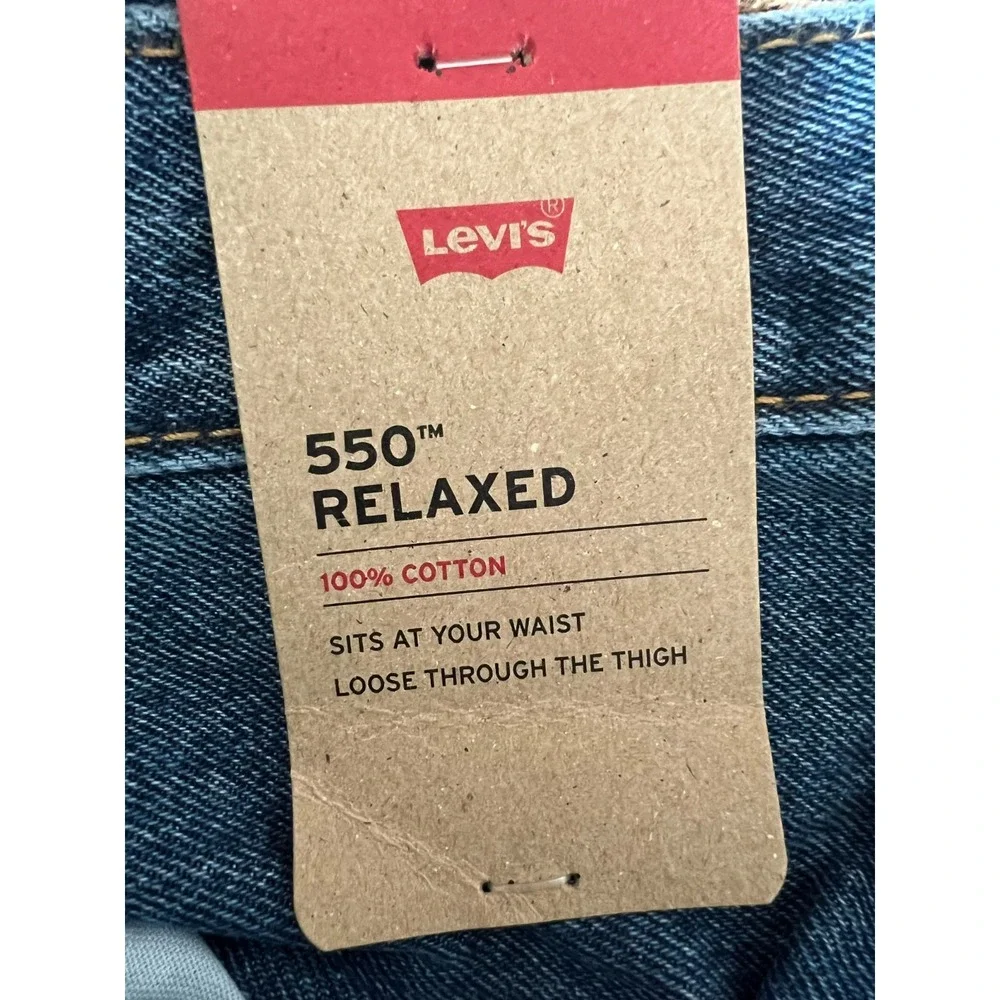 Levi's 550 NEW Relaxed Fit 40x36 Big & Tall Straight Blue Jeans